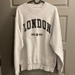 Anine Bing Ramona London Grey Sweatshirt Medium